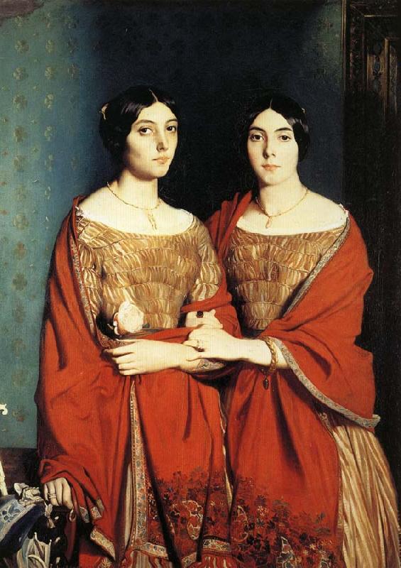 Theodore Chasseriau The Two Sisters France oil painting art